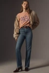 Good American Soft Tech Good Curve Straight Jeans In Blue