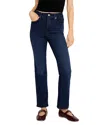 Shop Good American Soft Tech Good Curve Straight Leg High Rise Jeans In I537