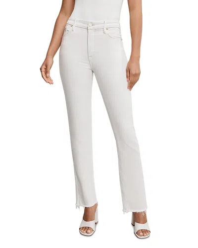 GOOD AMERICAN SOFT TECH GOOD ICON STRAIGHT JEANS IN CLOUDWHITE1