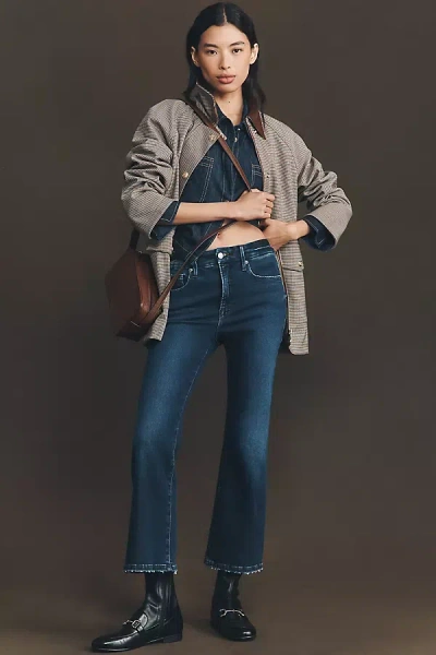 Good American Soft Tech Good Legs Crop Bootcut Jeans In Blue