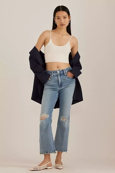 Good American Soft-tech Good Legs Cropped Bootcut Jeans In Blue