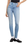 Good American Soft Tech Good Legs Distressed Skinny Jeans In Blue