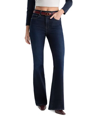 Good American Soft Tech Good Legs Flare Jeans In Indigo1308 In Blue