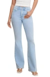 Good American Soft Tech Good Legs Flare Jeans In Indigo841 In Indigo841