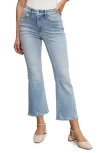 Good American Soft-tech Good Legs High Waist Distressed Crop Mini Bootcut Jeans In Indigo743
