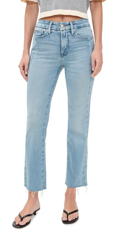 Good American Soft Tech Good Legs Straight Jeans Indigo799 In Blue
