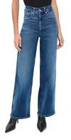 Good American Soft Tech Good Petite Skate Wide Jeans Indigo891 In Blue