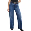 Good American Soft-tech Good Petite Wide Leg Jeans In Blue