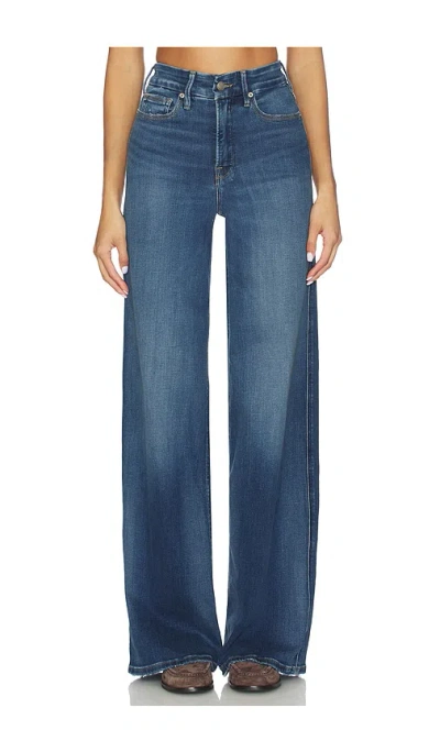 Good American Soft Tech Good Skate Wide Leg Jeans In Blue