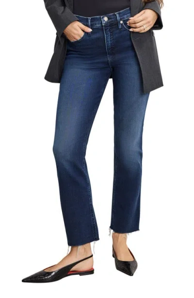 Good American Soft-tech Good Standard Raw Hem Kick Flare Jeans In Blue