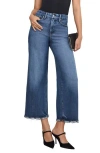 Good American Soft Tech Good Waist High Waist Crop Palazzo Jeans In Blue