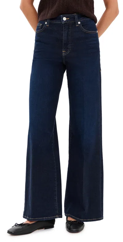 Good American Soft Tech Good Waist Palazzo Ankle Jeans Indigo1308