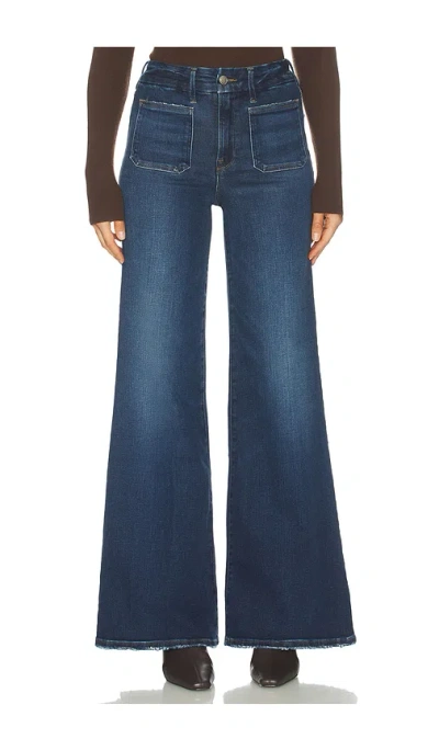 Good American Soft Tech Good Waist Palazzo Jeans In Blue
