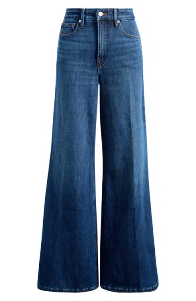 Good American Soft-tech Good Waist Palazzo Jeans In Indigo977