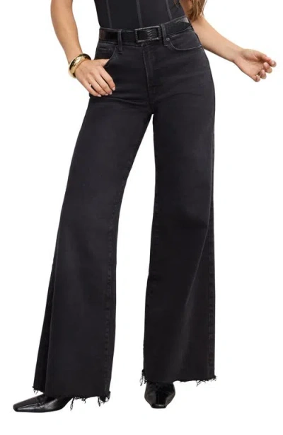 Good American Soft-tech Good Waist Palazzo Wide Leg Jeans