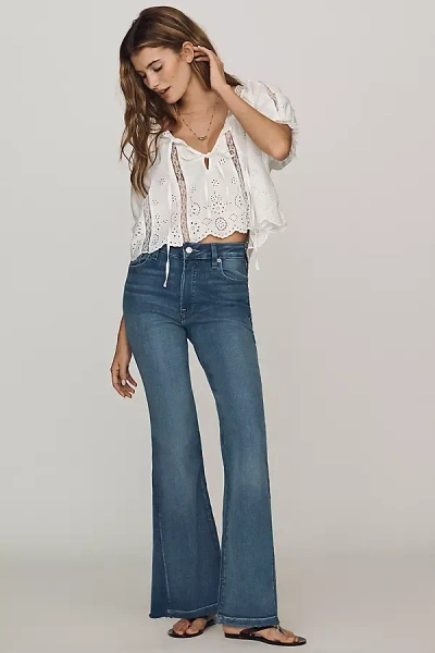 Good American Soft Tech High-rise Bootleg Jeans In Blue