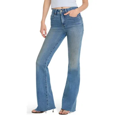 Good American Soft-tech Good Legs Flare Jeans In Blue