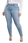 Good American Softtech Good Waist Raw Hem High Waist Skinny Jeans In Indigo763