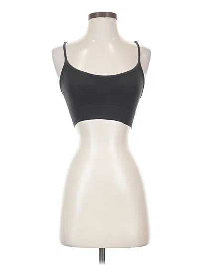 Pre-owned Good American Sports Bra In Black