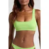 Good American Square Neck Compression Bikini Top