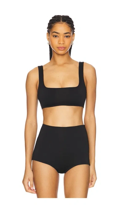 GOOD AMERICAN SQUARE NECK COMPRESSION SWIM TOP