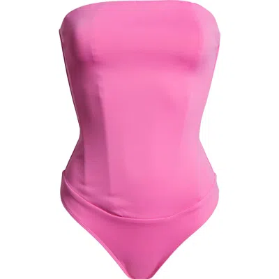Good American Strapless Corset Scuba Bodysuit