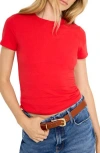 Good American Stretch Cotton Baby Tee In Grenadine