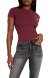 Good American Scoop-neck Scuba Bodysuit In Oxblood002