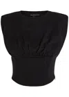 Good American Stretch-cotton Corset Top In Black