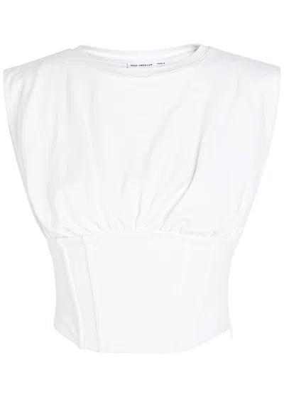 GOOD AMERICAN GOOD AMERICAN STRETCH-COTTON CORSET TOP