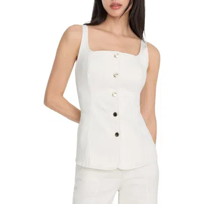 Good American Stretch Denim Vest In White