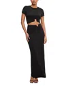 Good American Stretch Jersey Maxi Skirt In Black