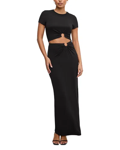 GOOD AMERICAN STRETCH JERSEY MAXI SKIRT