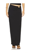 Good American Stretch Jersey Maxi Skirt In Black001