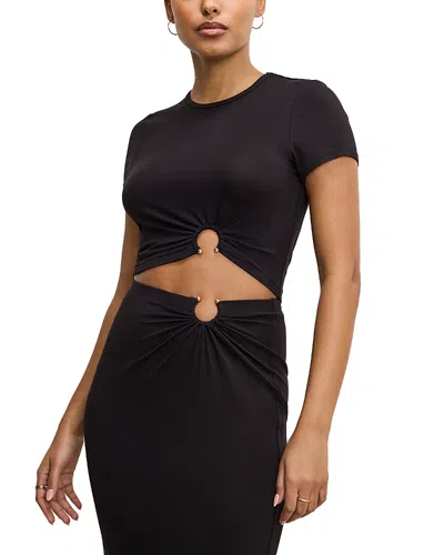GOOD AMERICAN STRETCH JERSEY TOP