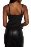 Good American Stretch Scuba Corset Top With Removable Straps