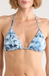 Good American String Bikini Top In Blue