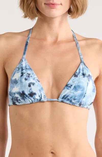 Good American String Bikini Top In Blue
