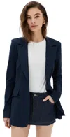 Good American Pinstripe Sculpted Blazer In Ink Stripe001