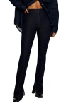 Good American Super High Waist Denim Flare Pants In Purple