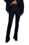 Good American Super High Waist Denim Flare Pants In Purple