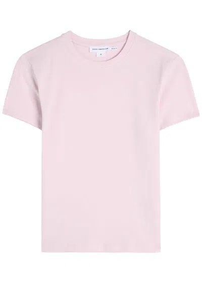 Good American Super Stretch Baby Stretch-cotton T-shirt In Pink