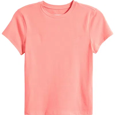 Good American Super Stretch Baby Tee In Light Coral001