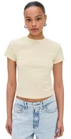 GOOD AMERICAN SUPER STRETCH BABY TEE LIGHT RAY001