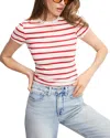 Good American Super Stretch Cotton Blend T-shirt In Red