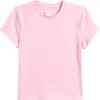 Good American Super Stretch Baby Tee In Rose Quartz