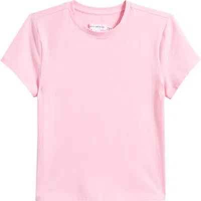 Good American Super Stretch Baby Tee In Rose Quartz