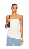 Good American Super Stretch Jersey Tube Top In White