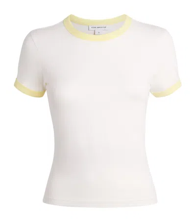 Good American Super-stretch Ringer Baby T-shirt In White