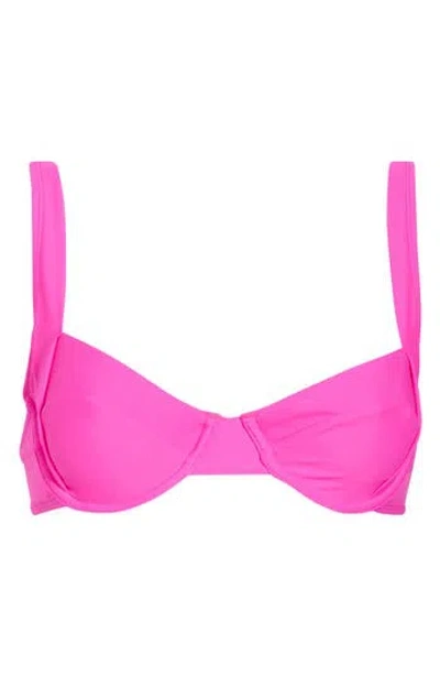 Good American Support Demi Underwire Bikini Top In Pink